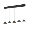 Trio Laguna matt fekete LED függesztett lámpa (TRI-336210532) LED 5 izzós IP20