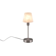 Trio Luis II dizájn asztali lámpa matt nikkel világítás
