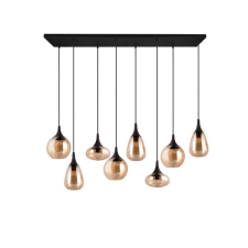 Trio Lumina borostyán-fekete függesztett lámpa (TRI-317000813) E14 8 izzós IP20 világítás