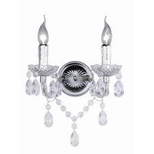 Trio Luster fali lámpa króm, átlátszó E14 2 izzós világítás