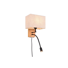 Trio Nilam natúr-fekete falikar (TR-212870236) E27+LED 1 izzós IP20 világítás