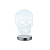 Trio Skull króm-átlátszó gyerek LED asztali lámpa (TRI-R52461106) LED 1 izzós IP20
