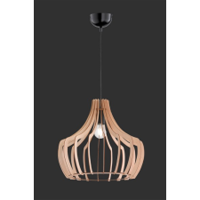 Trio Wood fekete-natúr függesztett lámpa (TRI-R30253830) E27 1 izzós IP20 világítás