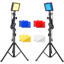 Triopo 2db TTV-84-KIT RGB LED videó fény + 210cm Állvány Set (2db) tv állvány és fali konzol