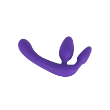  Tripla felcsatolható dildó tartópánt nélkül, lila felcsatolható eszközök