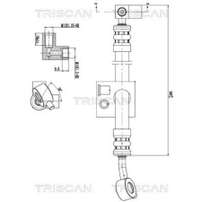 TRISCAN hidraulikus cső, kormányzás TRISCAN 8516 14002 autóalkatrész