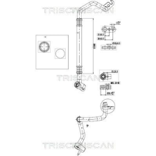 TRISCAN kis-/nagynyomású cső, klímaberendezés TRISCAN 9010 16003 autóalkatrész