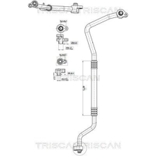 TRISCAN kis-/nagynyomású cső, klímaberendezés TRISCAN 9010 16031 autóalkatrész