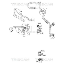 TRISCAN kis-/nagynyomású cső, klímaberendezés TRISCAN 9010 16039 autóalkatrész