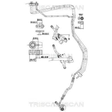 TRISCAN kis-/nagynyomású cső, klímaberendezés TRISCAN 9010 16046 autóalkatrész