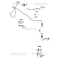TRISCAN kis-/nagynyomású cső, klímaberendezés TRISCAN 9010 16065 autóalkatrész