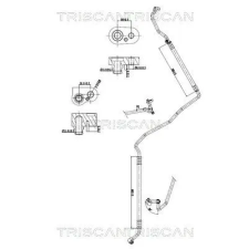 TRISCAN kis-/nagynyomású cső, klímaberendezés TRISCAN 9010 23023 autóalkatrész
