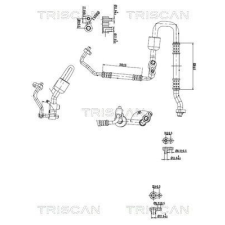TRISCAN kis-/nagynyomású cső, klímaberendezés TRISCAN 9010 24010 autóalkatrész