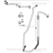 TRISCAN kis-/nagynyomású cső, klímaberendezés TRISCAN 9010 28022 autóalkatrész