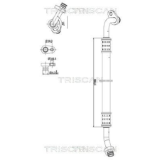 TRISCAN kis-/nagynyomású cső, klímaberendezés TRISCAN 9010 28030 autóalkatrész