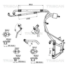 TRISCAN kis-/nagynyomású cső, klímaberendezés TRISCAN 9010 28048 autóalkatrész