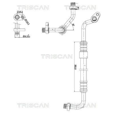 TRISCAN kis-/nagynyomású cső, klímaberendezés TRISCAN 9010 28091 autóalkatrész