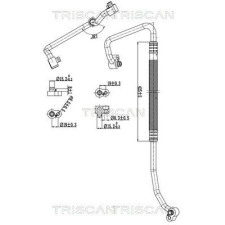 TRISCAN kis-/nagynyomású cső, klímaberendezés TRISCAN 9010 29029 autóalkatrész