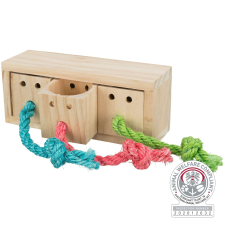 Trixie Activity Kockák 16*6*7CM Rágcsálóknak Három Rekeszes Fából 62815 játék madaraknak