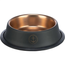 Trixie BE NORDIC Ceramic Bowl - gumi/acél tál (fekete/bronz) kutyák részére (0,45l /Ø19cm) kutyafelszerelés