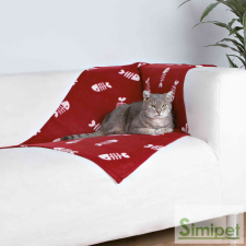Trixie Beany Blanket - takaró (bordó/mintás) macskák részére (100x70cm) macskafelszerelés