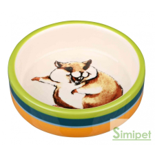 Trixie Ceramic Bowl - kerámia tál (színes,mintás) rágcsálók részére (80ml /Ø8cm) önetető rágcsálóknak