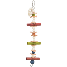 Trixie Colourful Toy | Fa játék gyöngyökkel nagy papagájok részére - 28 cm játék madaraknak
