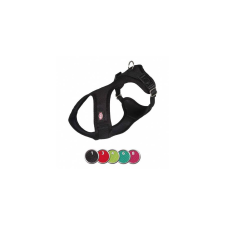 Trixie Comfort Soft hám - fekete (S-M) 35-60cm/20mm nyakörv, póráz, hám kutyáknak
