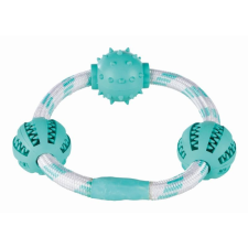 Trixie Játék Denta Fun Gumi Labdák Karikán 20cm/5cm, Menta kutyafelszerelés