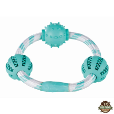 Trixie Játék Denta Fun Gumi Labdák Karikán 20cm/5cm, Menta játék kutyáknak