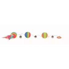 Trixie Játék Labda Szivárvány 3,5cm/80cm játék macskáknak