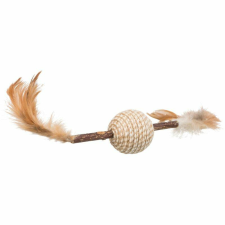 Trixie Játék Macskának Matatabi Pálca Tollakkal és Labdával 20cm játék macskáknak