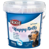 Trixie Jutalomfalat Soft Snack Happy Rolls Vödörs 500g