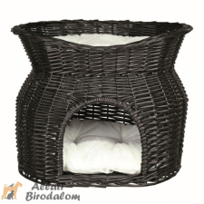 Trixie Kosár 2 szintes fekhellyel 54x43x37cm fekete szállítóbox, fekhely kutyáknak