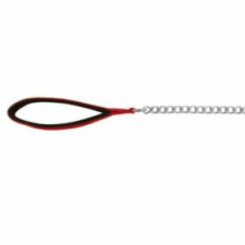 Trixie Láncos Póráz Nylon Fogóval 1m/3mm Piros nyakörv, póráz, hám kutyáknak