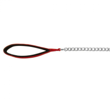 Trixie láncos póráz nylon fogóval 1m/4mm piros nyakörv, póráz, hám kutyáknak
