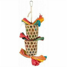 Trixie Natural Toy on a Sisal Rope - játék (pálmalevél) díszmadarak részére (35cm) játék madaraknak