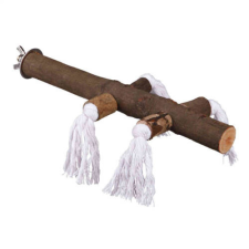 Trixie Perch with Rope - ülőrúd kötéllel (kéreg fa) díszmadarak részére (25cm) játék madaraknak