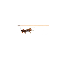 Trixie Playing Rod - játék macskapeca (plüss/tollas egeres) macskák részére (50cm) játék macskáknak