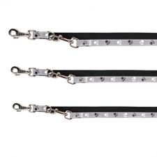 Trixie Póráz reflect fényvisszaverő tappanncsos szürke/fekete l-xl2m/25mm nyakörv, póráz, hám kutyáknak