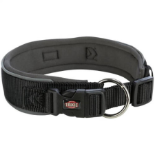 Trixie premium collar, extra wide (S-M) - nyakörv (extra széles,fekete/grafit) kutyák részére (S-M) 33-42cm/35mm nyakörv, póráz, hám kutyáknak