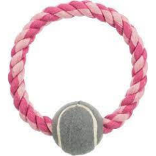 Trixie Rope Ring with Tennis Ball | Játék (kötél,labdával) kutyák részére - 6x18 cm játék kutyáknak