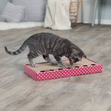 Trixie Scratching Cardboard - kaparó kartonból, labdákkal (pink) 48×5×25cm macskabútor