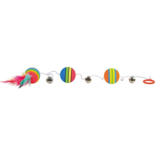 Trixie szivárvány mintás habszivacs labdák kötélen (ø 3.5 cm / 80 cm) játék macskáknak