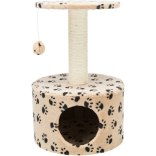 Trixie Toledo tappancs mintás kaparófa és fekhely szőrlabdával kiscicáknak (Bézs | 61 cm | Talapzat: ø 39 cm | Oszlop: ø 9 cm) szállítóbox, fekhely macskáknak