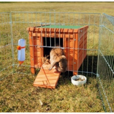 Trixie Trixe Small Animal Home - Kültéri, kifutóhoz csatlakoztatható rágcsáló ház (60x47x50cm) kisállatfelszerelés