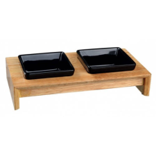 Trixie trixie 24821 tálszett, kerémia/fa 2x 0,4L, 36x19x7cm kutyatál