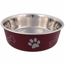Trixie Trixie Tál Fém Műanyaggal Bevont Tappancs Mintás 0,45l/14cm kutyatál