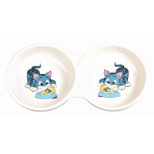 Trixie Trixie Tál Kerámia Dupla Macskának 2x0,15l/11cm Fehér macskatál