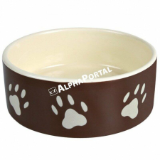 Trixie Trixie Tál Kerámia Tappancs Mintás 0.8l/16cm Barna/Krém kutyatál
